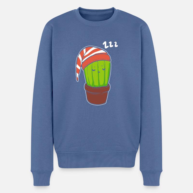 Sleeping Cactus Hyperomnia Cadeau - Pull Premium bio Homme - bleu pigeon