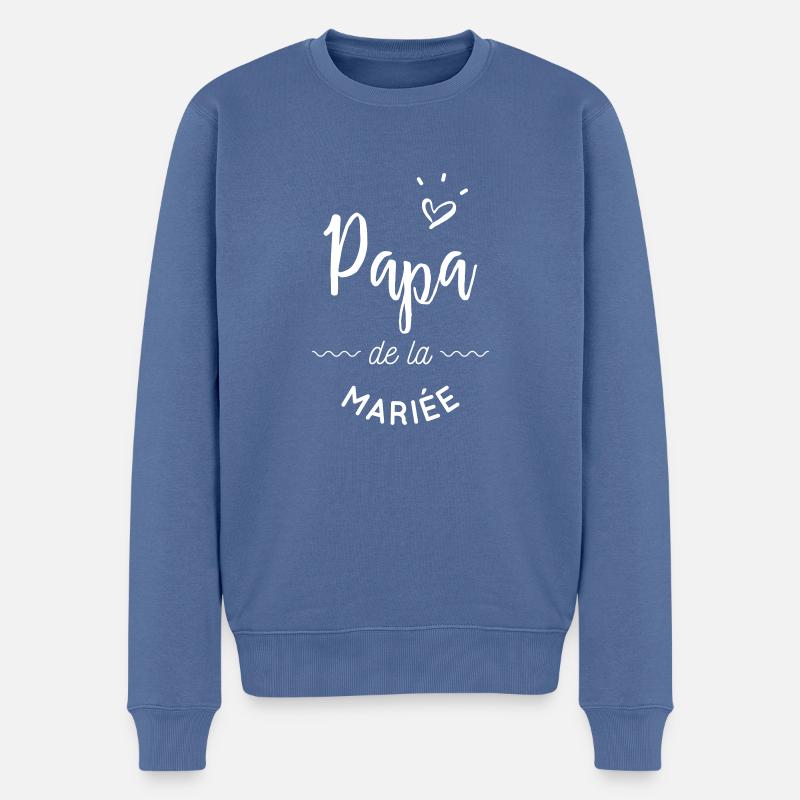 Papa de la mariée - Pull Premium bio Homme - bleu pigeon