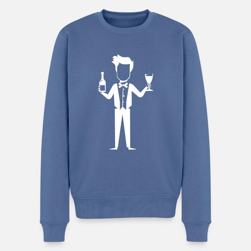 Bräutigam Hochzeit Junggesellenabschied - Männer Premium Bio Pullover - Taubenblau