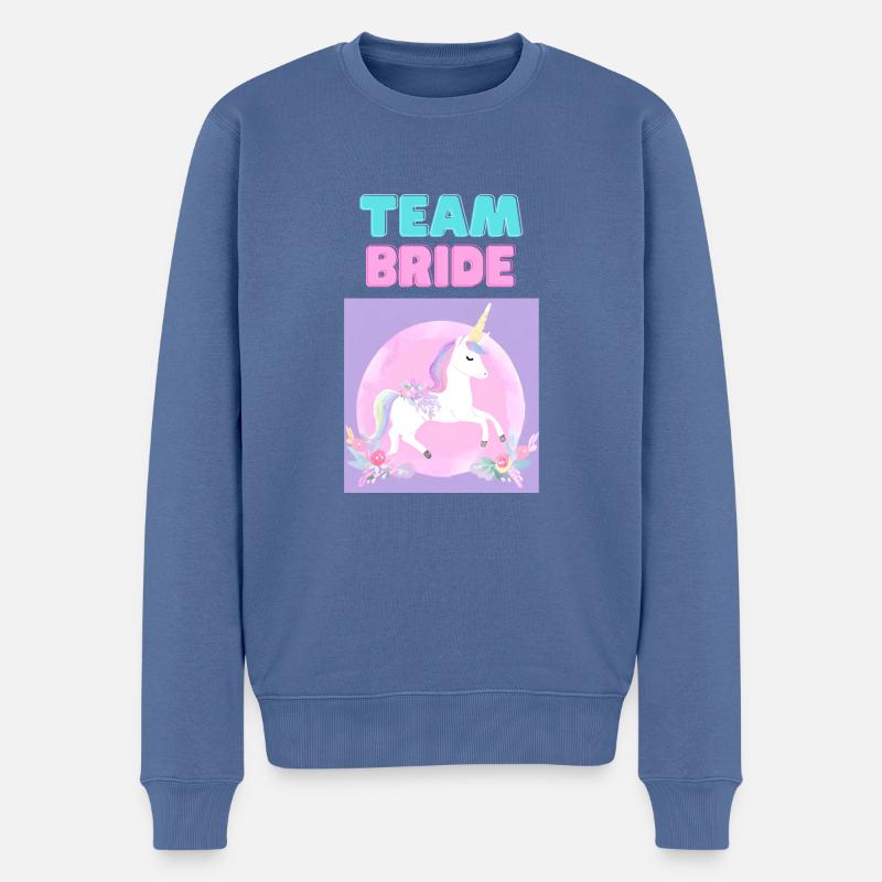 TEAM Bride - Junggesellinenabschied - Männer Premium Bio Pullover - Taubenblau