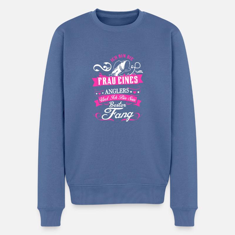 BESTER FANG - Liebe - Männer Premium Bio Pullover - Taubenblau