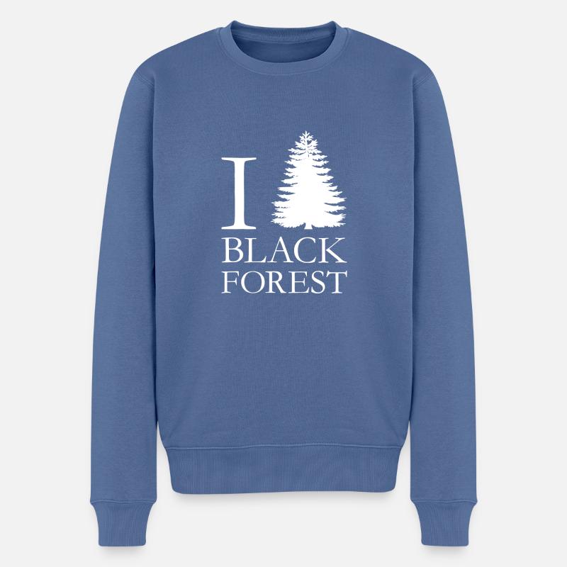 I LOVE BLACK FOREST - Männer Premium Bio Pullover - Taubenblau