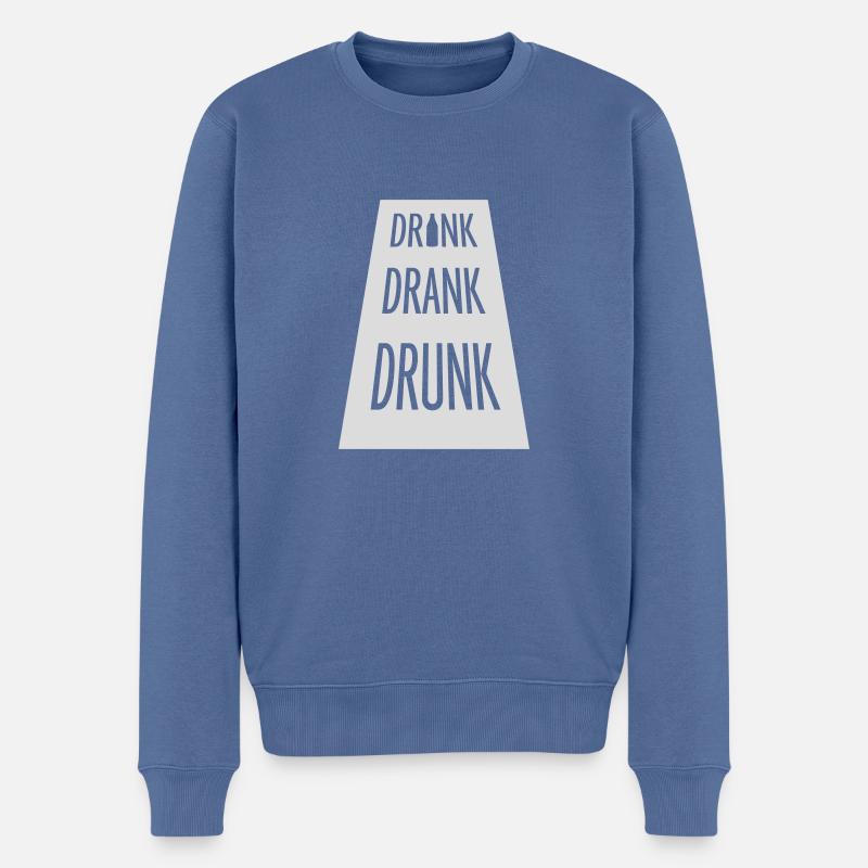 boire bu ivre citation - Pull Premium bio Homme - bleu pigeon