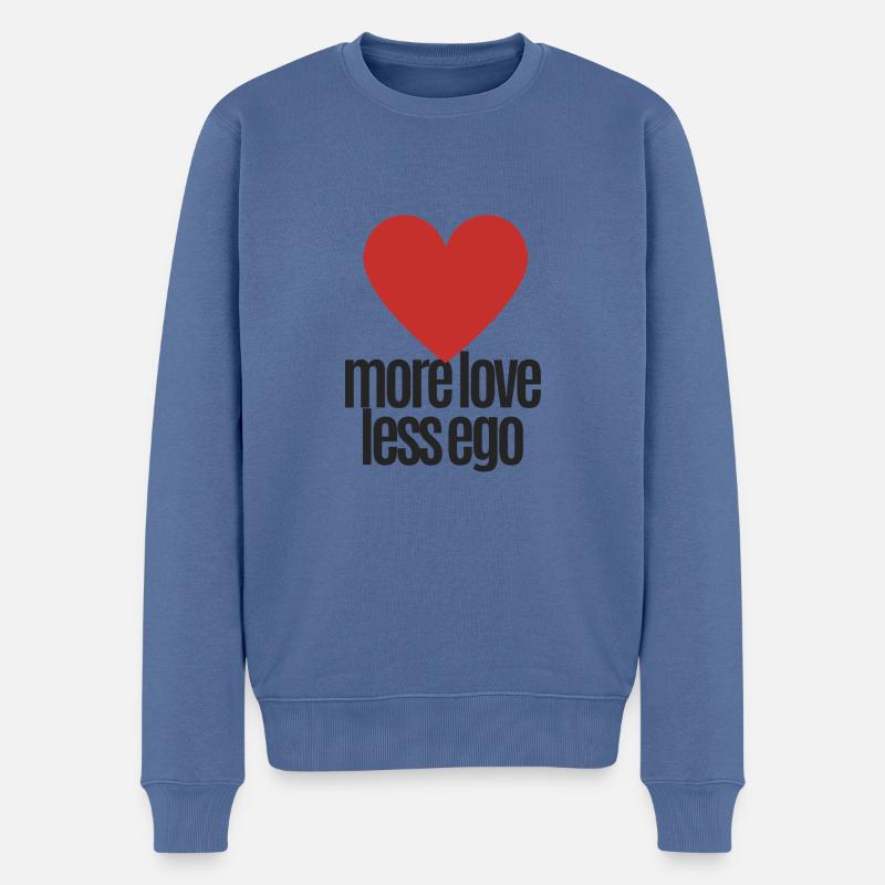 Plus d'amour, moins d'ego - Pull Premium bio Homme - bleu pigeon