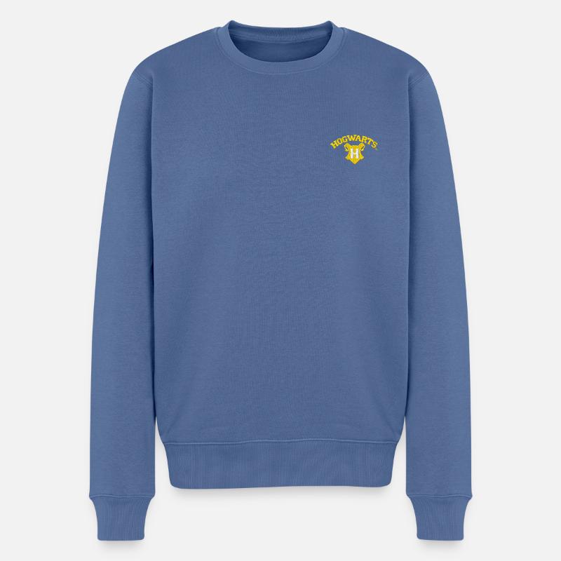 Harry Potter Hogwarts-Logo Stick-Design - Männer Premium Bio Pullover - Taubenblau