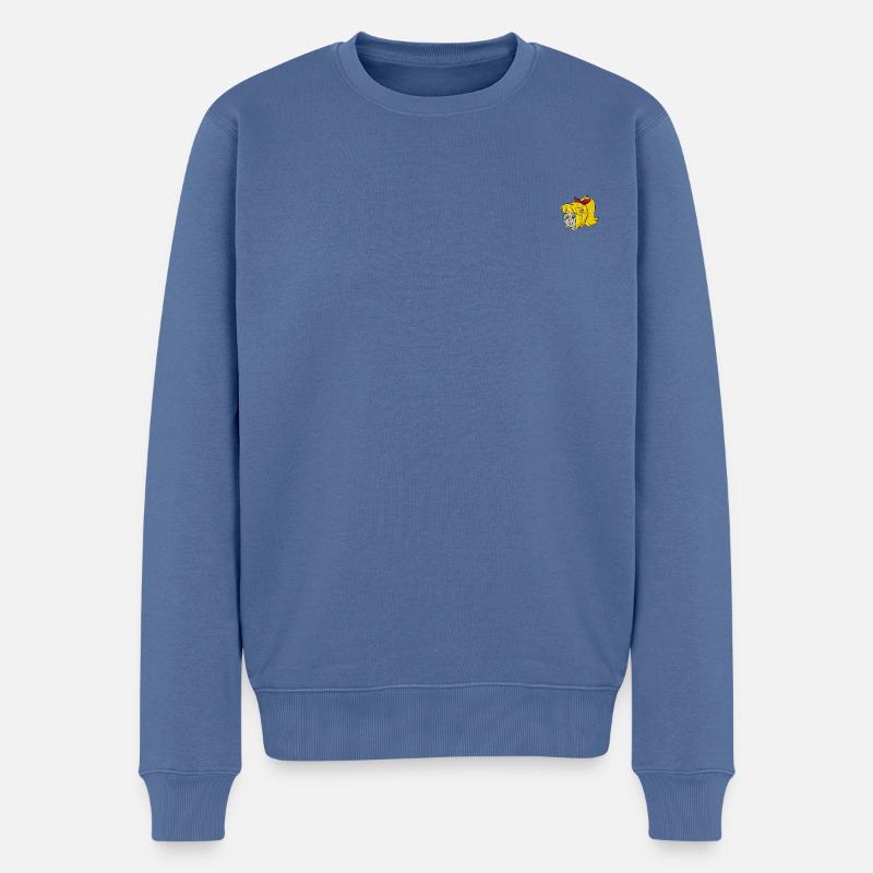 Bibi Blocksberg Portrait Stick - Männer Premium Bio Pullover - Taubenblau