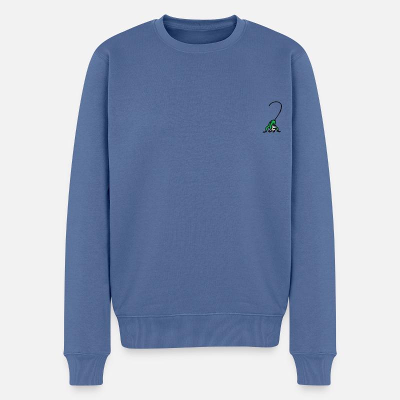 Pippi Langstrumpf Herr Nilsson Stick-Design - Männer Premium Bio Pullover - Taubenblau
