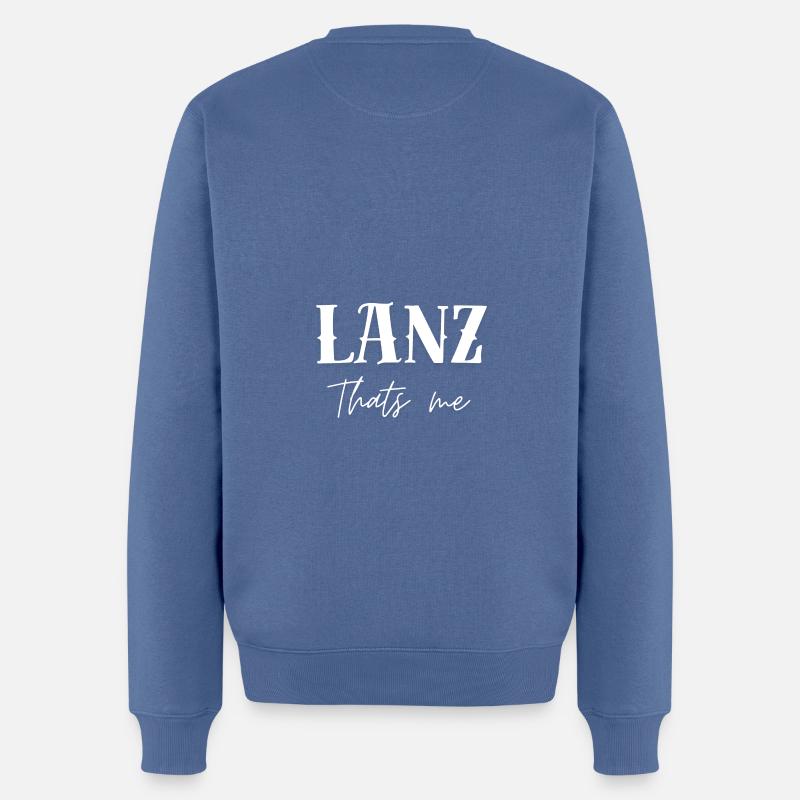 Lanz - Männer Premium Bio Pullover - Taubenblau