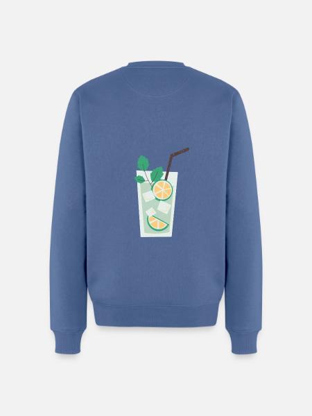 Summer Drink - Männer Premium Bio Pullover - Taubenblau