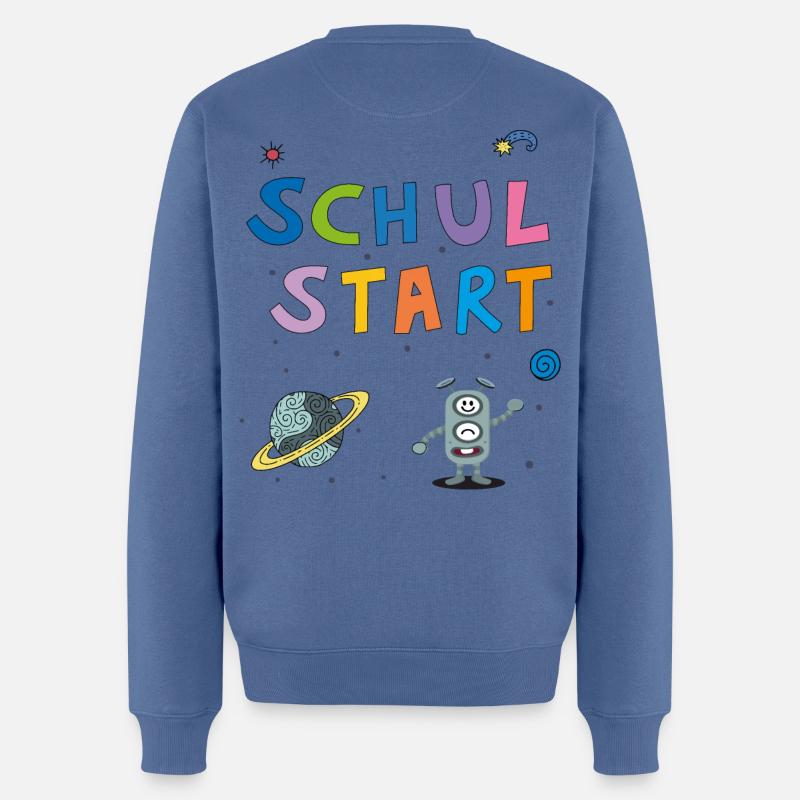 Schulstart Schulkind - Männer Premium Bio Pullover - Taubenblau