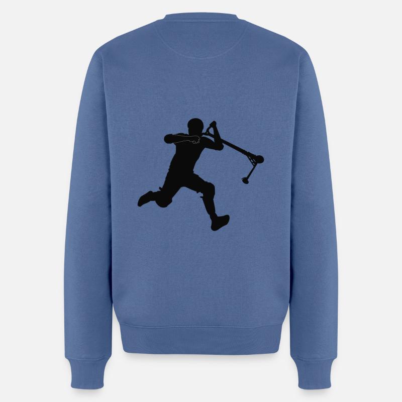 Kickless 1 - Männer Premium Bio Pullover - Taubenblau