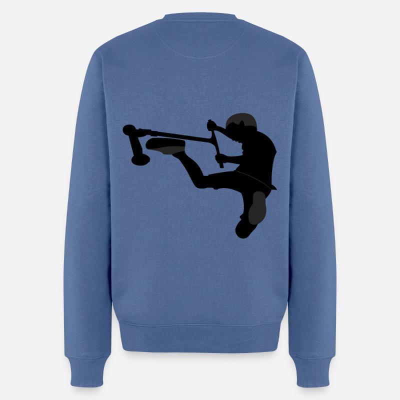 Briflip 7 - Männer Premium Bio Pullover - Taubenblau