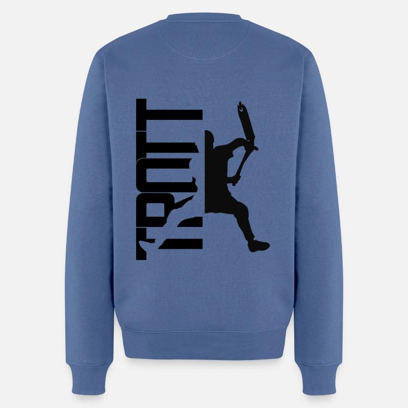 TROTT - Pull Premium bio Homme - bleu pigeon