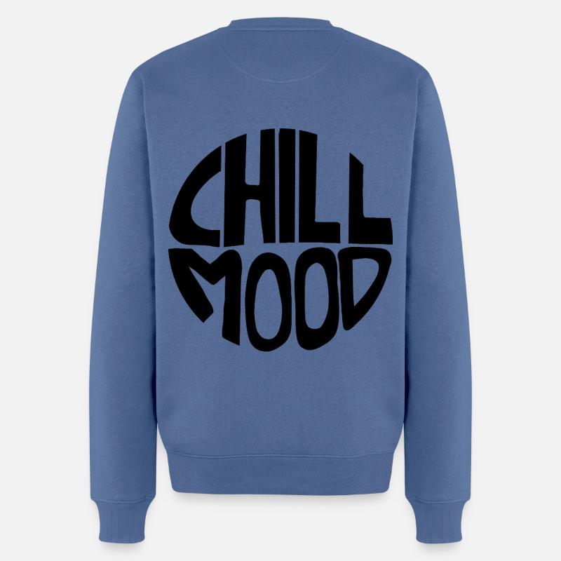 Chill Mood - Männer Premium Bio Pullover - Taubenblau