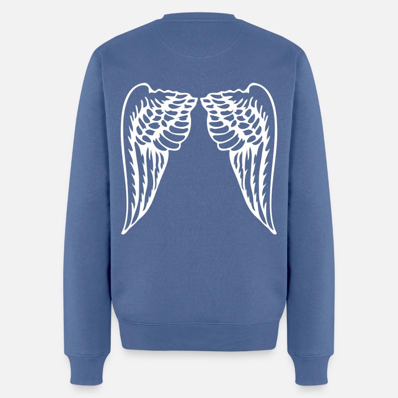 wings - Männer Premium Bio Pullover - Taubenblau