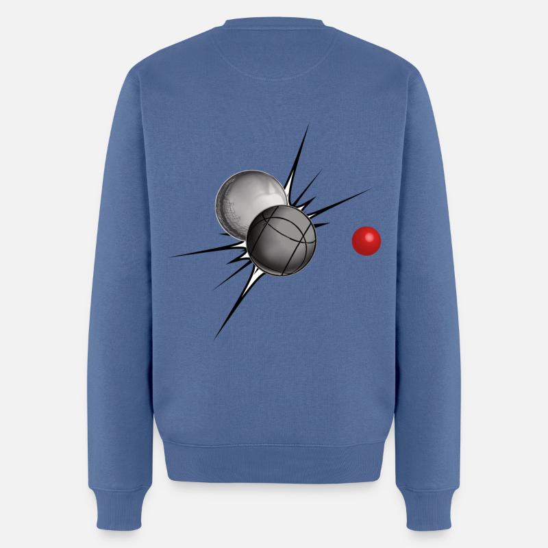 Boule Kugeln au fer - Männer Premium Bio Pullover - Taubenblau