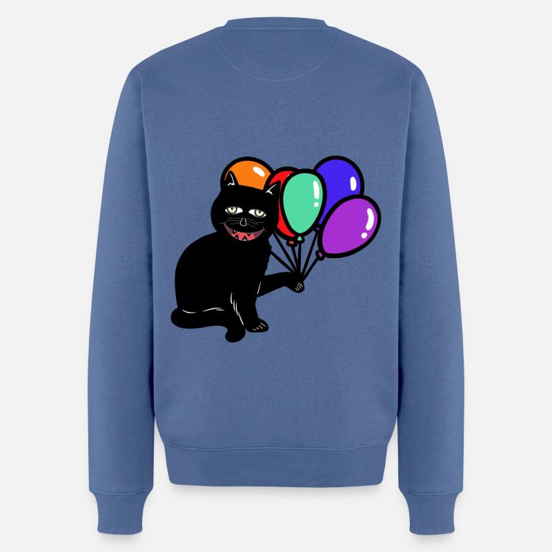 Halloween Chat Chats Chat - Pull Premium bio Homme - bleu pigeon