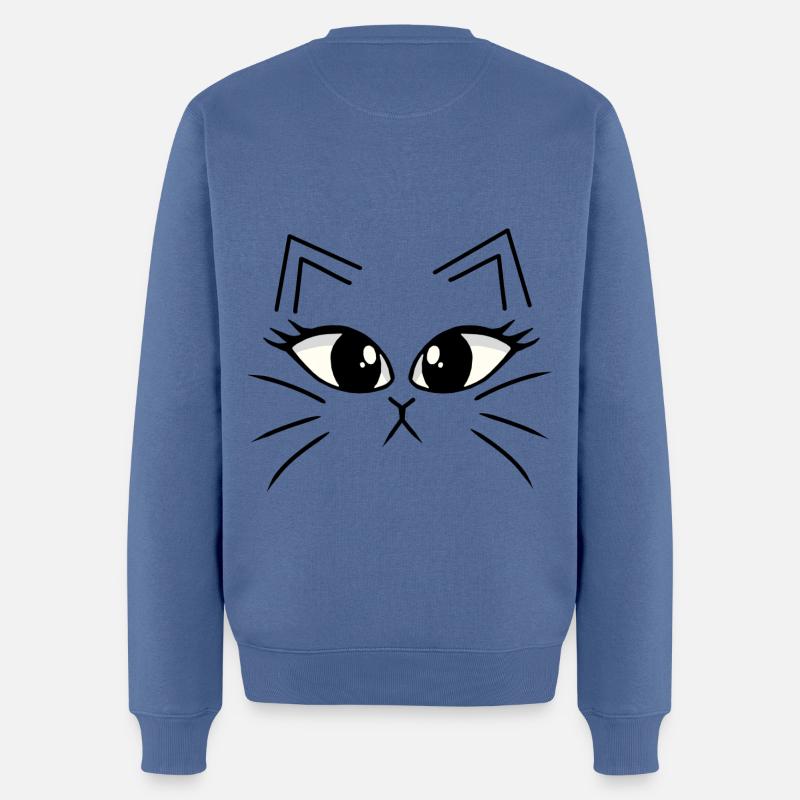 Chaton, chat, chat - Pull Premium bio Homme - bleu pigeon