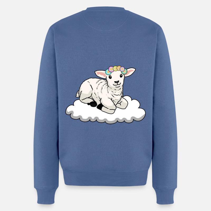 Mouton Mouton - Pull Premium bio Homme - bleu pigeon