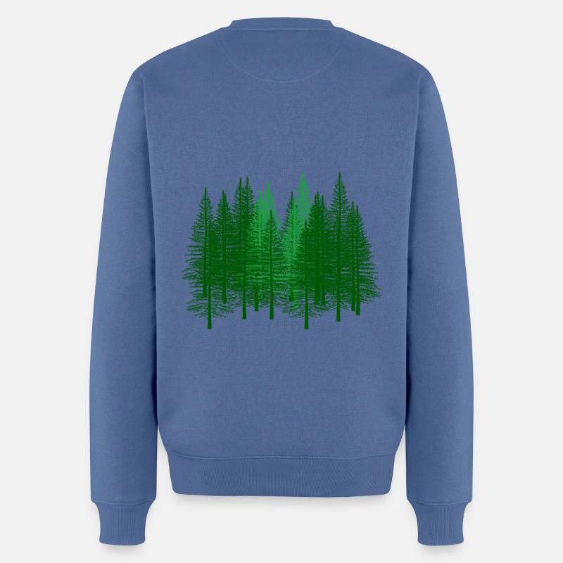 Wald Wälder Förster Jäger Geschenkidee Tannen Baum - Männer Premium Bio Pullover - Taubenblau
