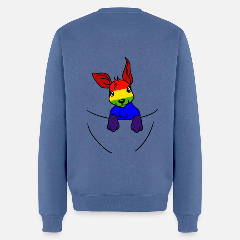 Koala LGBT Regenbogenfahne Gay Pride Gay - Männer Premium Bio Pullover - Taubenblau