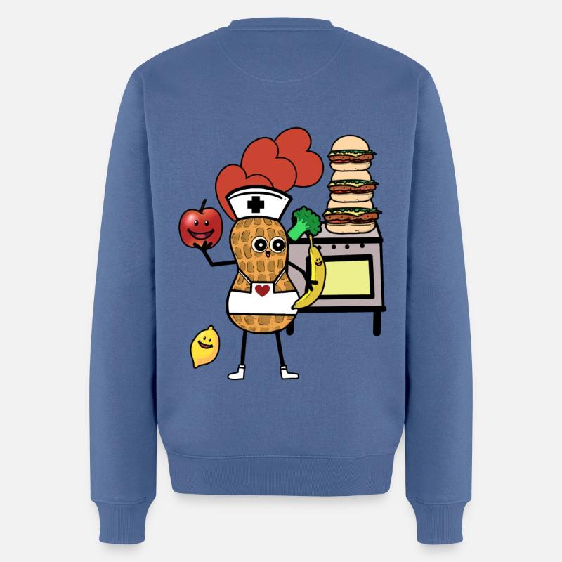 Herd kochen gesund Kochen Krankenschwester - Männer Premium Bio Pullover - Taubenblau