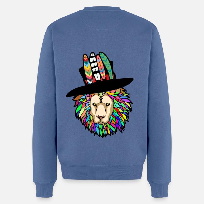 Tête de Lion Lion Lion - Pull Premium bio Homme - bleu pigeon
