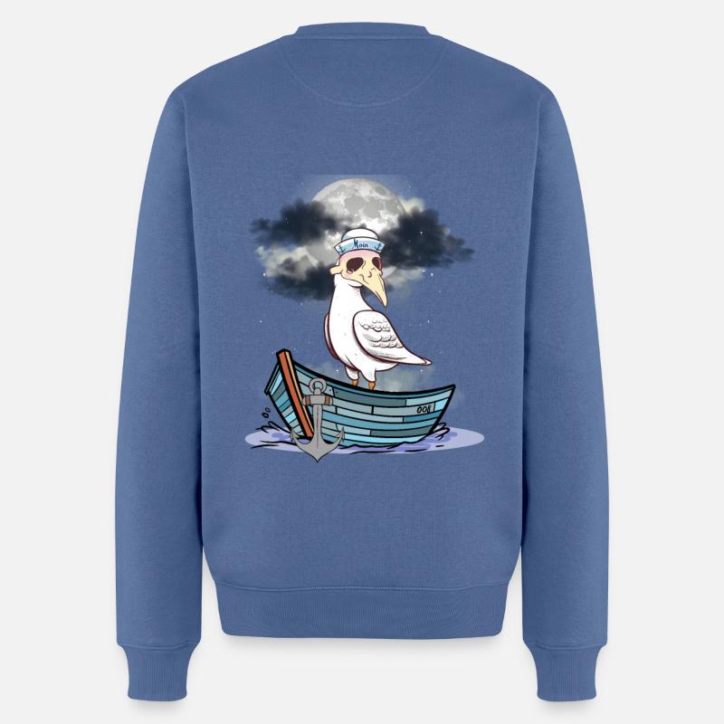 Möwe Möwen Naturschutz Umweltverschmutzung - Männer Premium Bio Pullover - Taubenblau