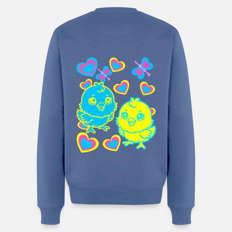 poussin Pâques enfant enfants - Pull Premium bio Homme - bleu pigeon