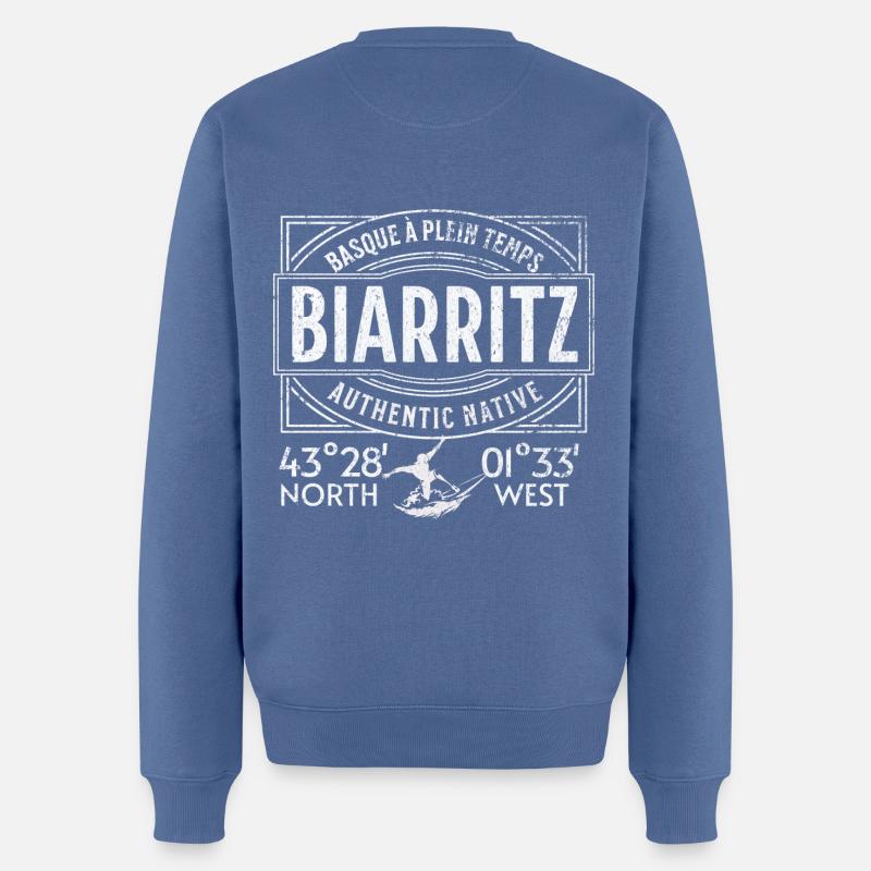 Biarritz authentic native - Pull Premium bio Homme - bleu pigeon