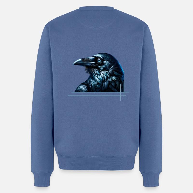Le mystère du corbeau - Pull Premium bio Homme - bleu pigeon