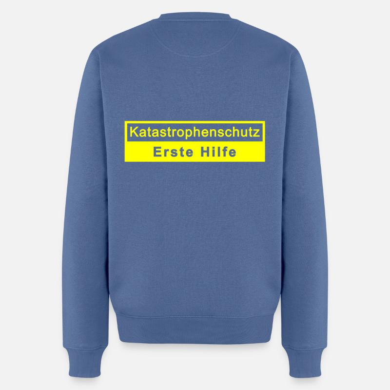 Katastrophenschutz & Erste Hilfe - Männer Premium Bio Pullover - Taubenblau