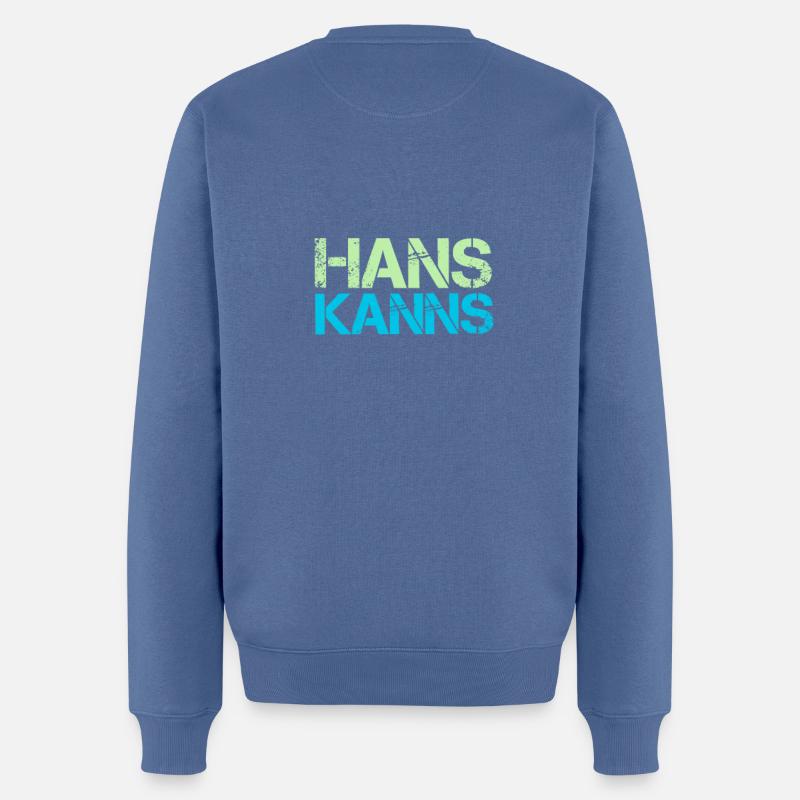 Hans Name Sprüche Hans Kanns - Männer Premium Bio Pullover - Taubenblau
