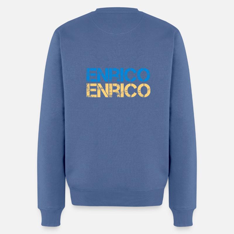 Enrico - Männer Premium Bio Pullover - Taubenblau