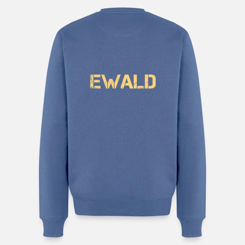 Ewald - Männer Premium Bio Pullover - Taubenblau