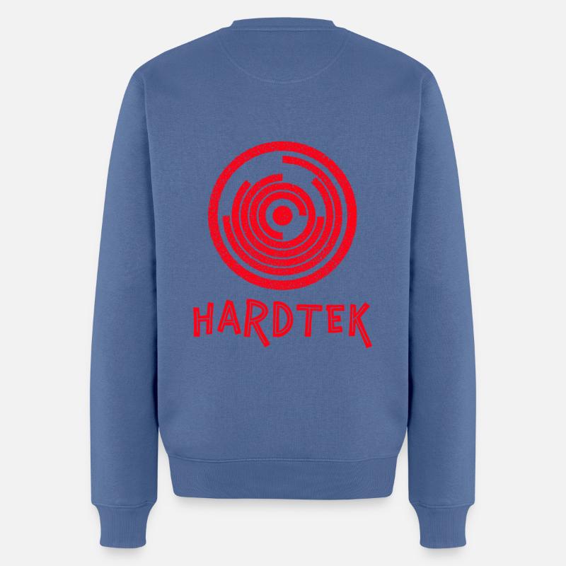 Hardtek Vinyle - Pull Premium bio Homme - bleu pigeon