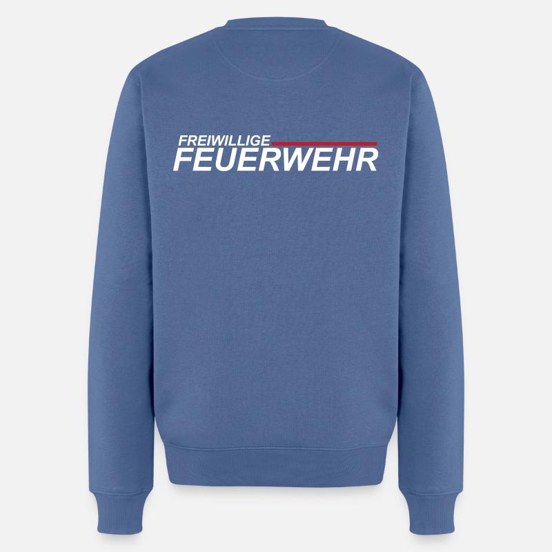 FEUERWEHR Modern - Freiwillige Feuerwehr FW05 - Männer Premium Bio Pullover - Taubenblau