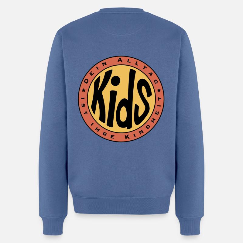 Kids Alltag Kindheit - Männer Premium Bio Pullover - Taubenblau