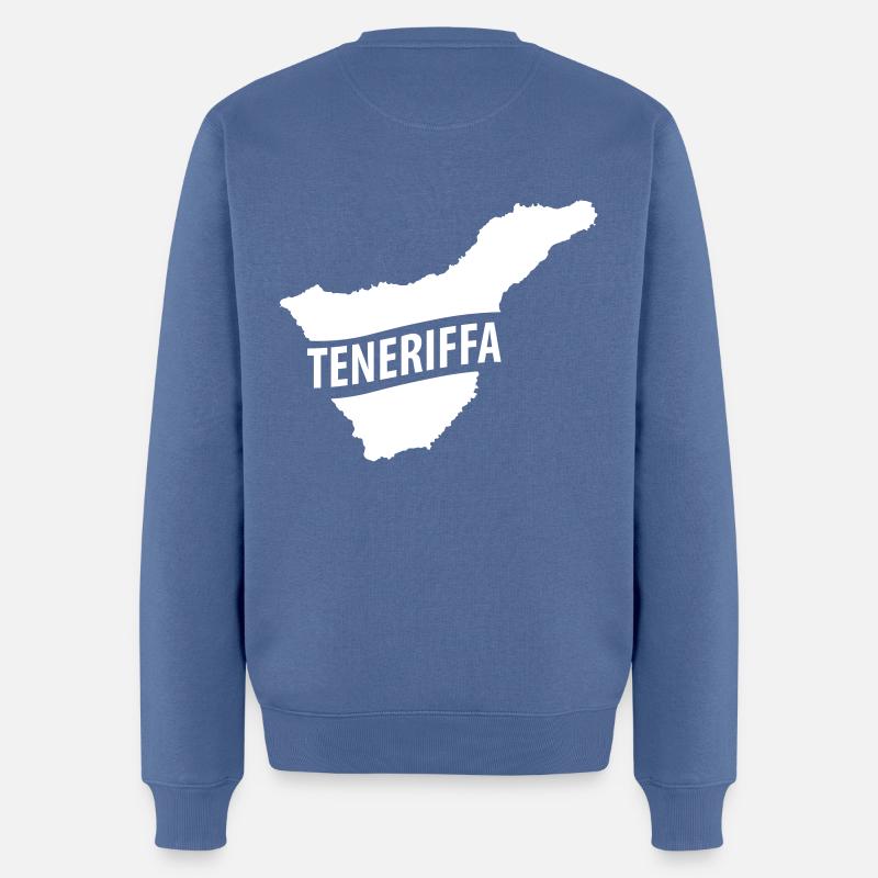 Teneriffa - Männer Premium Bio Pullover - Taubenblau