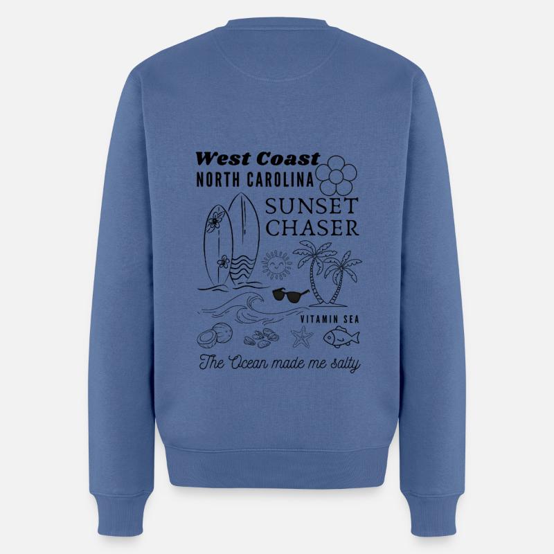 Summer Vibes - Männer Premium Bio Pullover - Taubenblau
