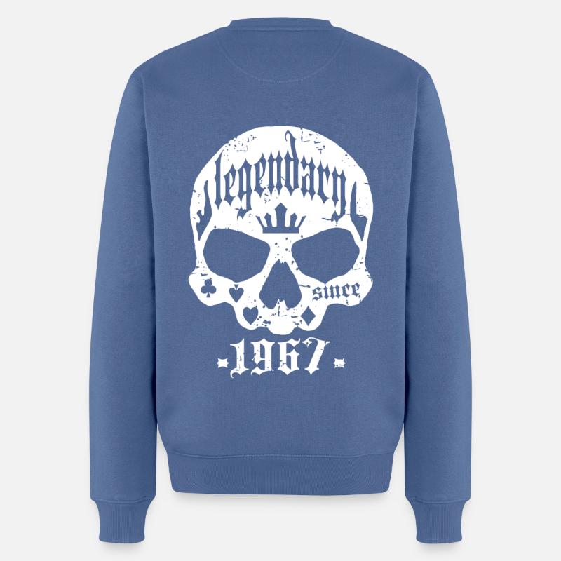 Legendary since 1967 - Männer Premium Bio Pullover - Taubenblau