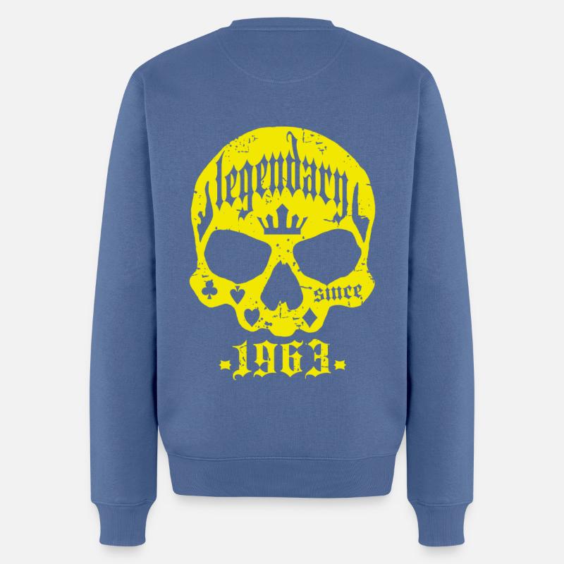 Legendary since 1963 - Männer Premium Bio Pullover - Taubenblau