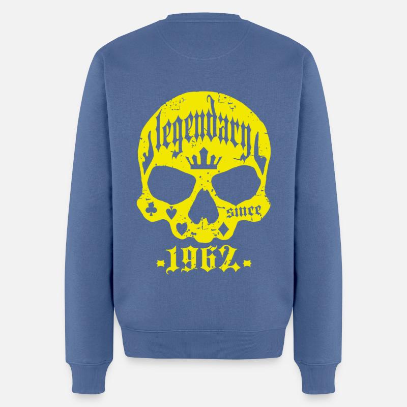 Legendary since 1962 - Männer Premium Bio Pullover - Taubenblau