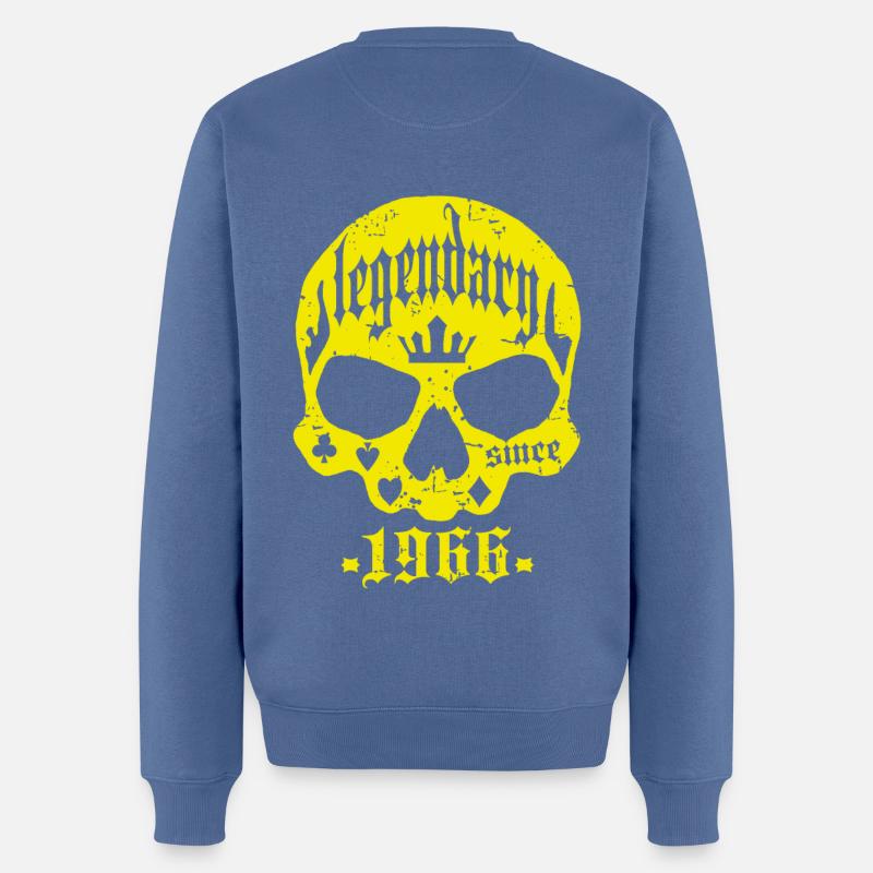 Legendary since 1966 - Männer Premium Bio Pullover - Taubenblau