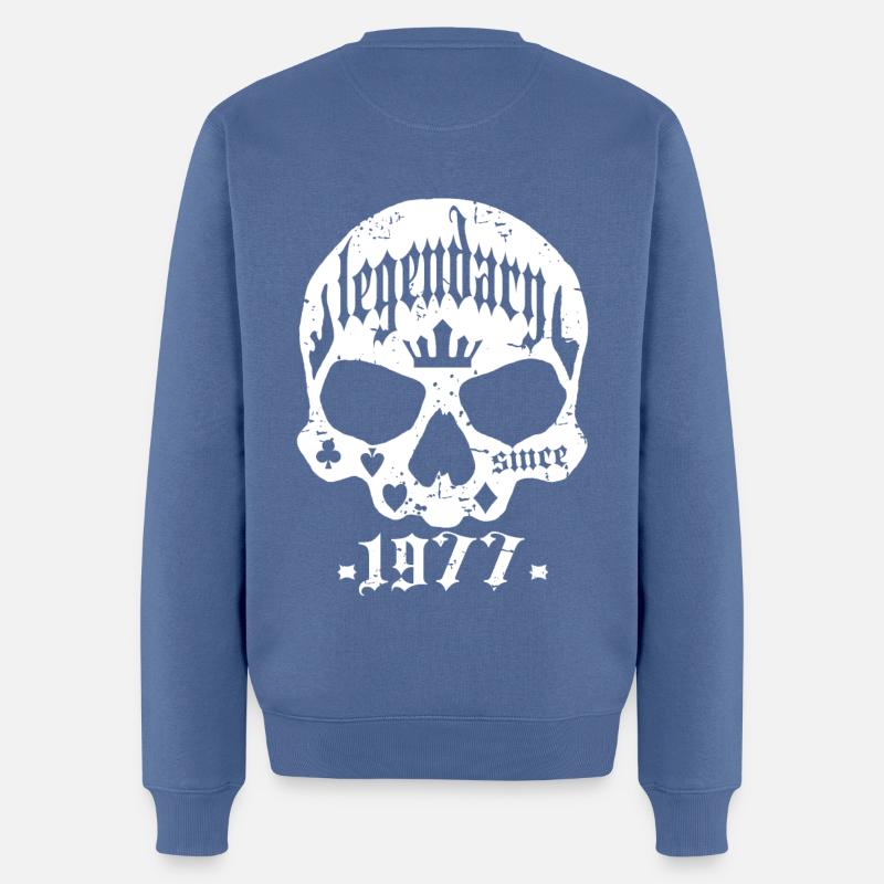 Legendär seit 1977 - Männer Premium Bio Pullover - Taubenblau
