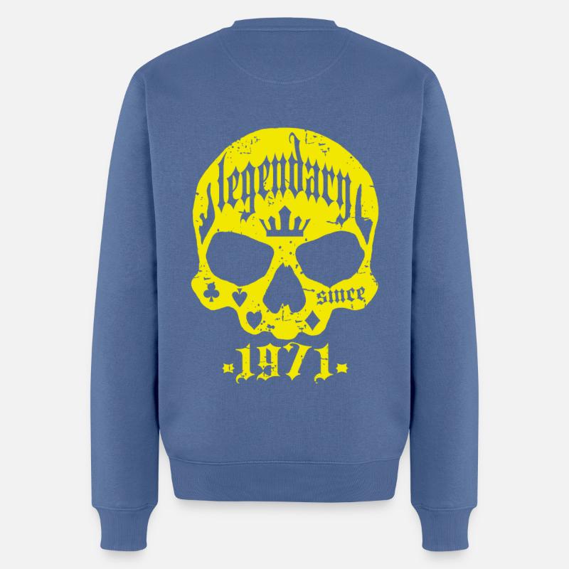 Legendär seit 1971 - Männer Premium Bio Pullover - Taubenblau