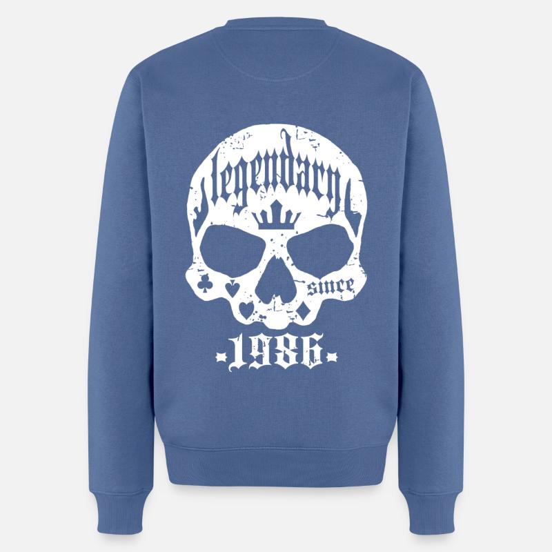 Legendär seit 1986 - Männer Premium Bio Pullover - Taubenblau