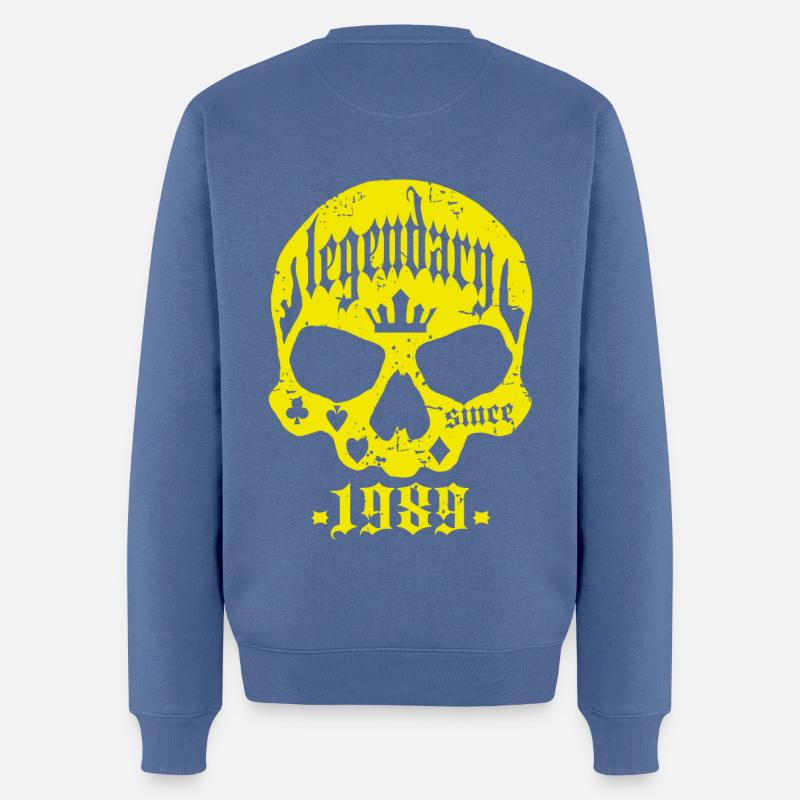 Legendär seit 1989 - Männer Premium Bio Pullover - Taubenblau