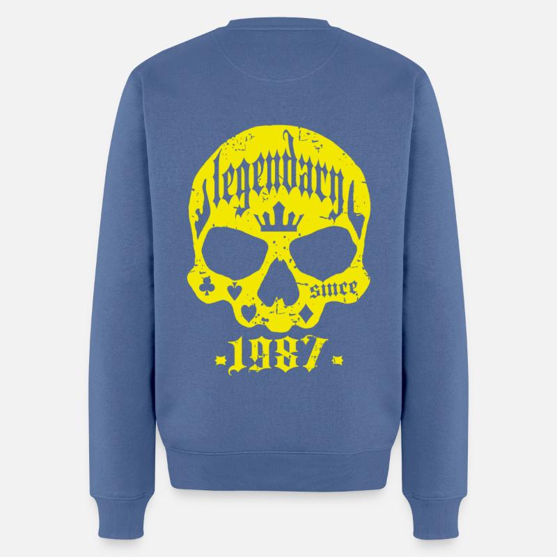 Legendär seit 1987 - Männer Premium Bio Pullover - Taubenblau