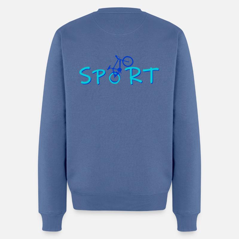 Sport - Männer Premium Bio Pullover - Taubenblau